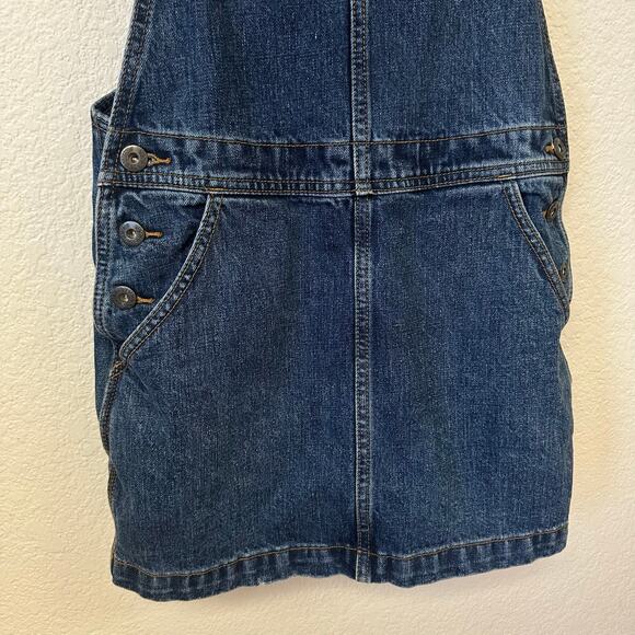 Free People Denim Mini Overall Dress Blue Size 27 - Picture 3 of 5